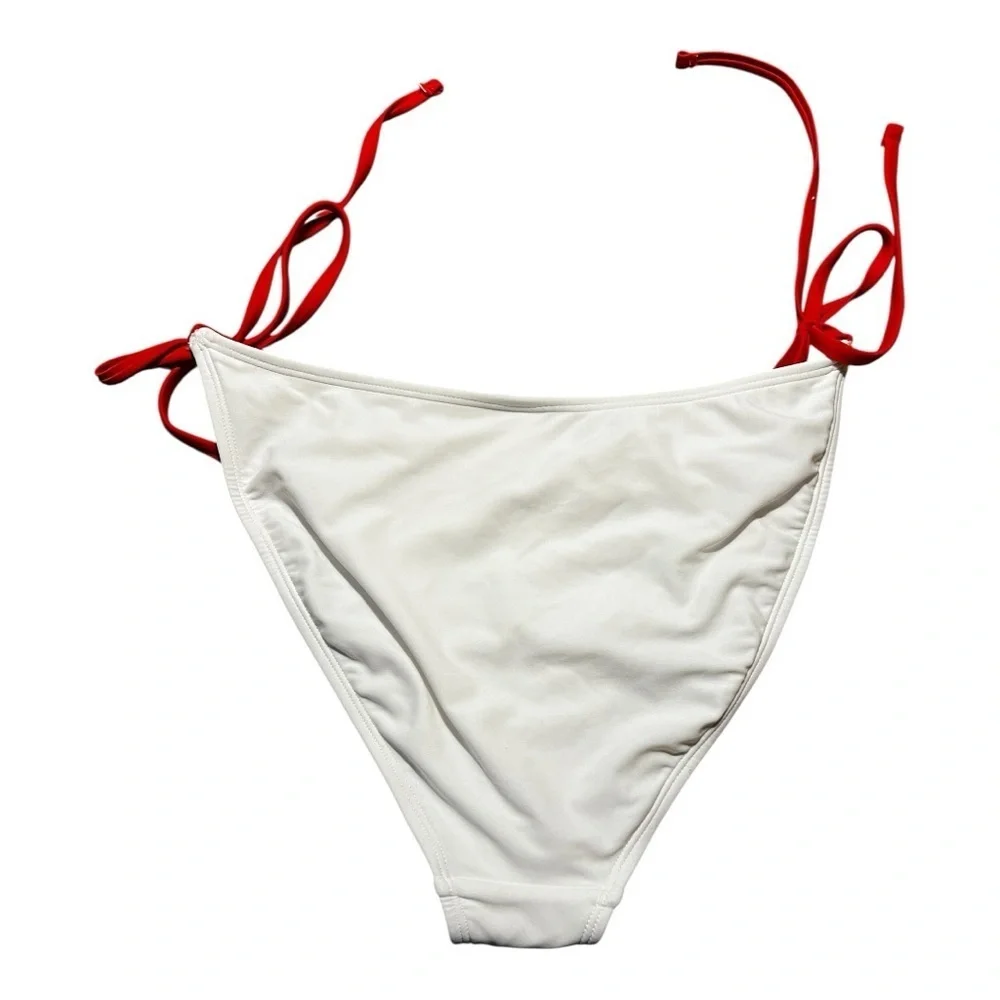 NWT Wild Fable Embroidered Cherry Women's White Bikini Bottom Size L - Picture 4 of 7